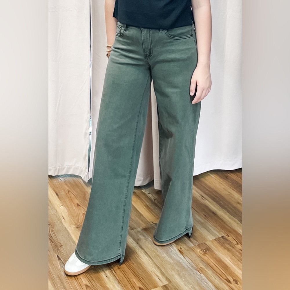 Mica Denim High Rise Wide Leg Jeans in Scarab Vintage Wash MDP-W3614SCA